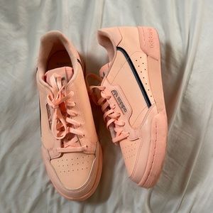 Salmon Adidas flat shoes. Size 7.